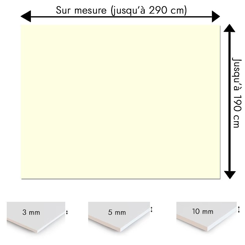 Plaque PVC Blanc cassé sur mesure - Signalétique, affichage et décoration Plaque PVC Blanc cassé sur mesure - Signalétique, affichage et décoration