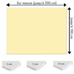 Plaque PVC Blanc crème sur mesure - Signalétique, affichage et décoration