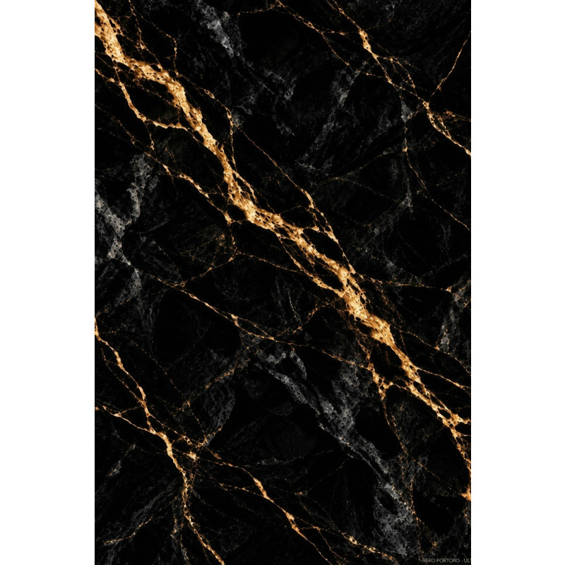 Motif marbre noir et jaune doré en panneau décoratif