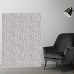 Plaque PVC motif cubes géométriques en 3D sur mesure