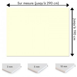 Plaque PVC Blanc écru sur mesure - Signalétique, affichage et décoration