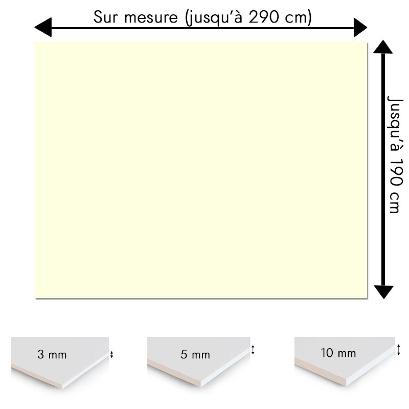 Plaque PVC Blanc écru sur mesure - Signalétique, affichage et décoration Plaque PVC Blanc écru sur mesure - Signalétique, affichage et décoration