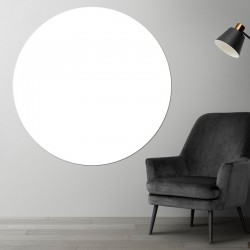 Plaque PVC ronde blanche sur mesure
