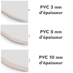 Plaque PVC ronde blanche sur mesure
