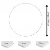 Plaque PVC ronde blanche sur mesure