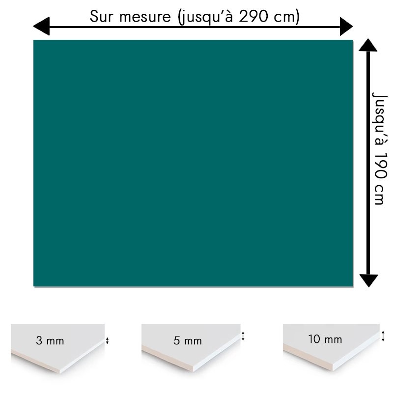 Plaque PVC Couleur bleu vert sur mesure - Signalétique, affichage et décoration Plaque PVC Couleur bleu vert sur mesure - Signalétique, affichage et décoration