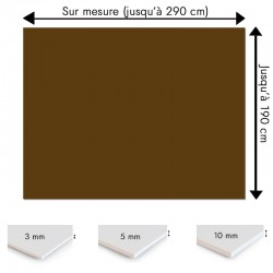 Plaque PVC ﻿Brun sur mesure - Signalétique, affichage et décoration