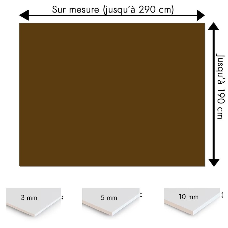 Plaque PVC Brun sur mesure - Signalétique, affichage et décoration Plaque PVC Brun sur mesure - Signalétique, affichage et décoration