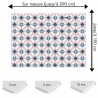 Plaque PVC motif carrelage floral géométrique