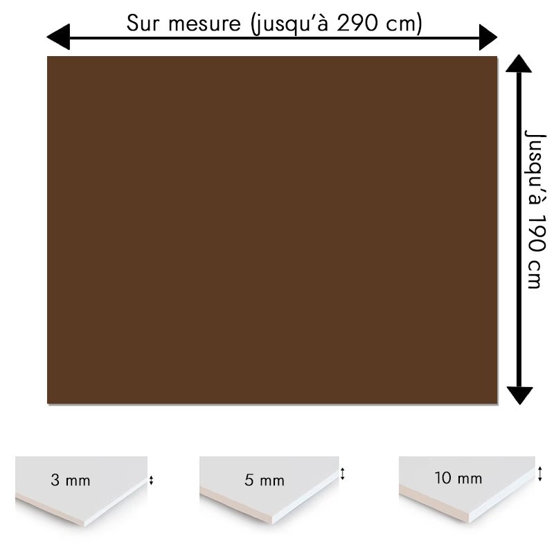 Plaque PVC Chocolat sur mesure - Signalétique, affichage et décoration Plaque PVC Chocolat sur mesure - Signalétique, affichage et décoration