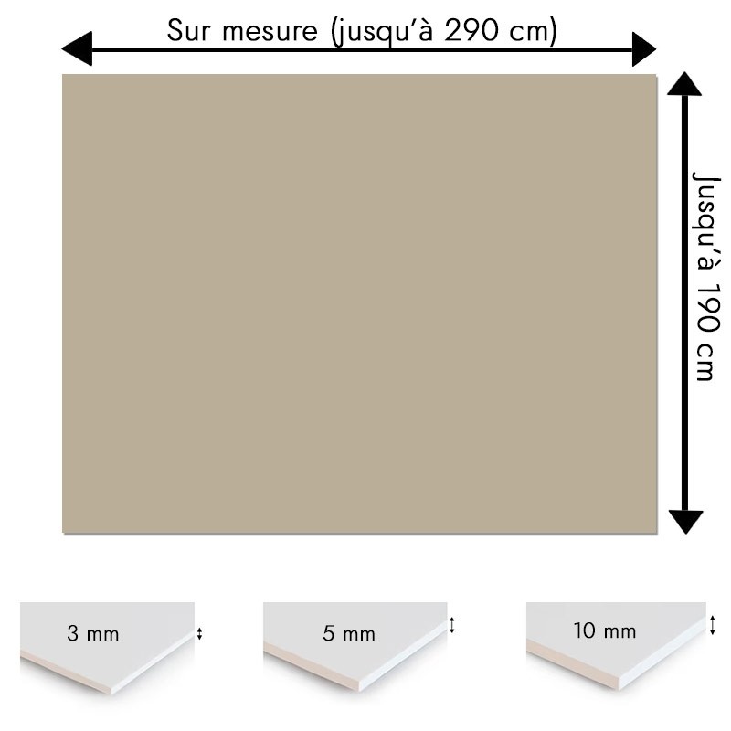 Plaque PVC Grège sur mesure - Signalétique, affichage et décoration Plaque PVC Grège sur mesure - Signalétique, affichage et décoration