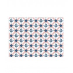 Plaque PVC motif carrelage floral géométrique