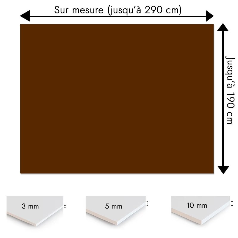 Plaque PVC Marron sur mesure - Signalétique, affichage et décoration Plaque PVC Marron sur mesure - Signalétique, affichage et décoration