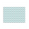 Plaque PVC motif cercles interconnectés blanc et turquoise