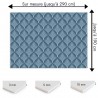 Plaque PVC motif éventails bleus