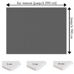 Plaque PVC ﻿Gris sur mesure - Signalétique, affichage et décoration