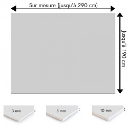 Plaque PVC Argent sur mesure - Signalétique, affichage et décoration
