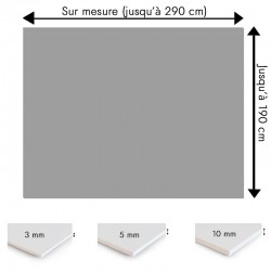 Plaque PVC Gris souris sur mesure - Signalétique, affichage et décoration