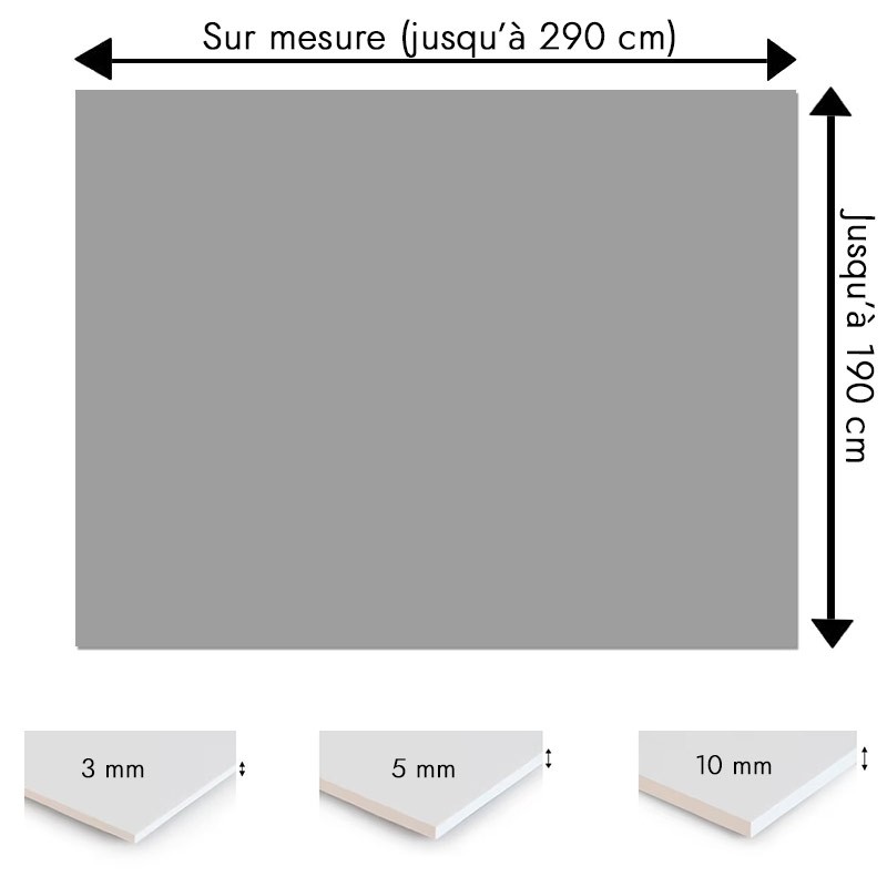 Plaque PVC Gris souris sur mesure - Signalétique, affichage et décoration Plaque PVC Gris souris sur mesure - Signalétique, affichage et décoration