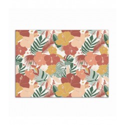 Plaque PVC motif fleurs tropicales