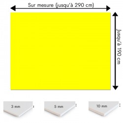 Plaque PVC ﻿Jaune sur mesure - Signalétique, affichage et décoration