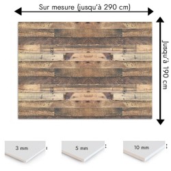 Plaque PVC motif bois rustique