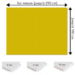 Plaque PVC Jaune banane sur mesure - Signalétique, affichage et décoration