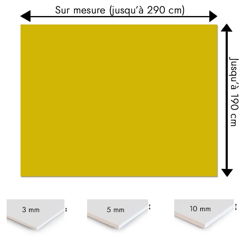 Plaque PVC Jaune banane sur mesure - Signalétique, affichage et décoration Plaque PVC Jaune banane sur mesure - Signalétique, affichage et décoration
