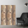Plaque PVC motif bois rustique