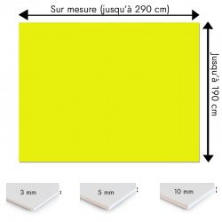 Plaque PVC Jaune canari sur mesure - Signalétique, affichage et décoration
