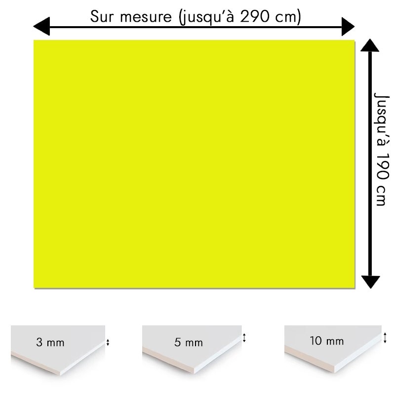 Plaque PVC Jaune canari sur mesure - Signalétique, affichage et décoration Plaque PVC Jaune canari sur mesure - Signalétique, affichage et décoration
