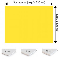 Plaque PVC Jaune impérial sur mesure - Signalétique, affichage et décoration