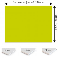 Plaque PVC Jaune moutarde sur mesure - Signalétique, affichage et décoration