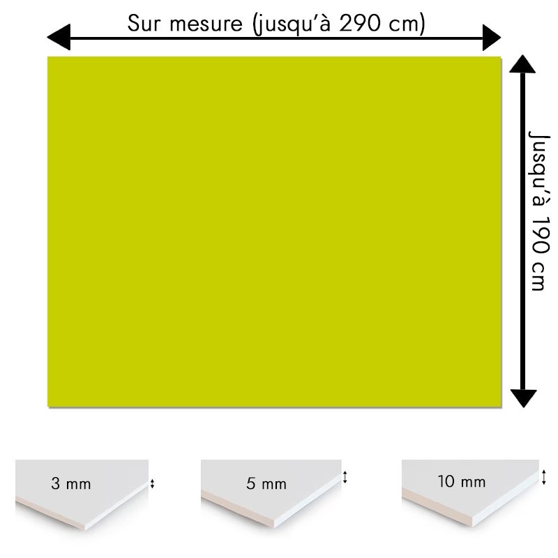 Plaque PVC Jaune moutarde sur mesure - Signalétique, affichage et décoration Plaque PVC Jaune moutarde sur mesure - Signalétique, affichage et décoration