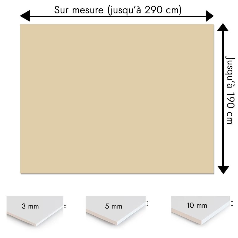 Plaque PVC Sable sur mesure - Signalétique, affichage et décoration Plaque PVC Sable sur mesure - Signalétique, affichage et décoration