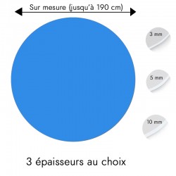 Plaque PVC ronde Bleu roi sur mesure - Signalétique et décoration
