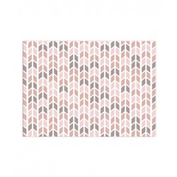 Plaque PVC motif chevrons pastel