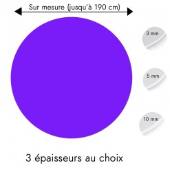 Plaque PVC ronde Bleu Indigo sur mesure - Signalétique et décoration