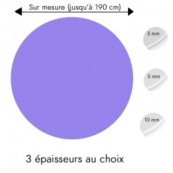Plaque PVC ronde Bleu Lavande sur mesure - Signalétique et décoration