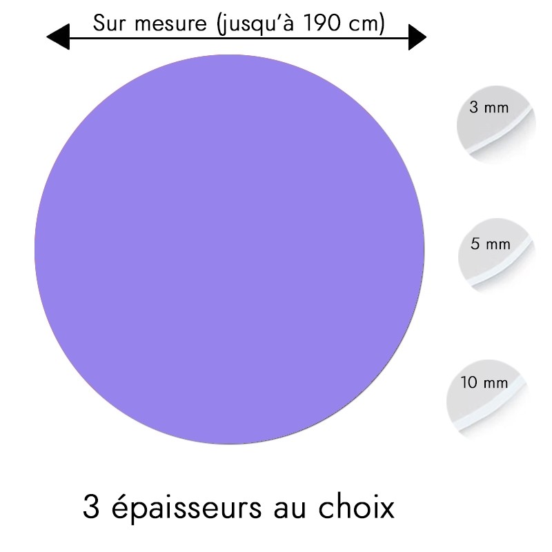 Plaque PVC ronde Bleu Lavande sur mesure - Signalétique et décoration Plaque PVC ronde Bleu Lavande sur mesure - Signalétique et décoration