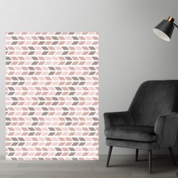 Plaque PVC motif chevrons pastel