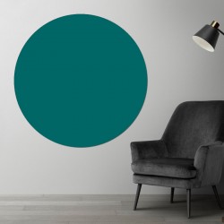 Plaque PVC ronde Bleu vert sur mesure - Signalétique et décoration