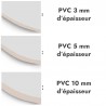 Plaque PVC ronde Bleu vert sur mesure - Signalétique et décoration