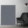 Plaque PVC motif treillis ondulés bleu