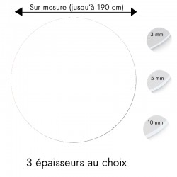 Plaque PVC ronde ﻿blanche sur mesure - Signalétique et décoration