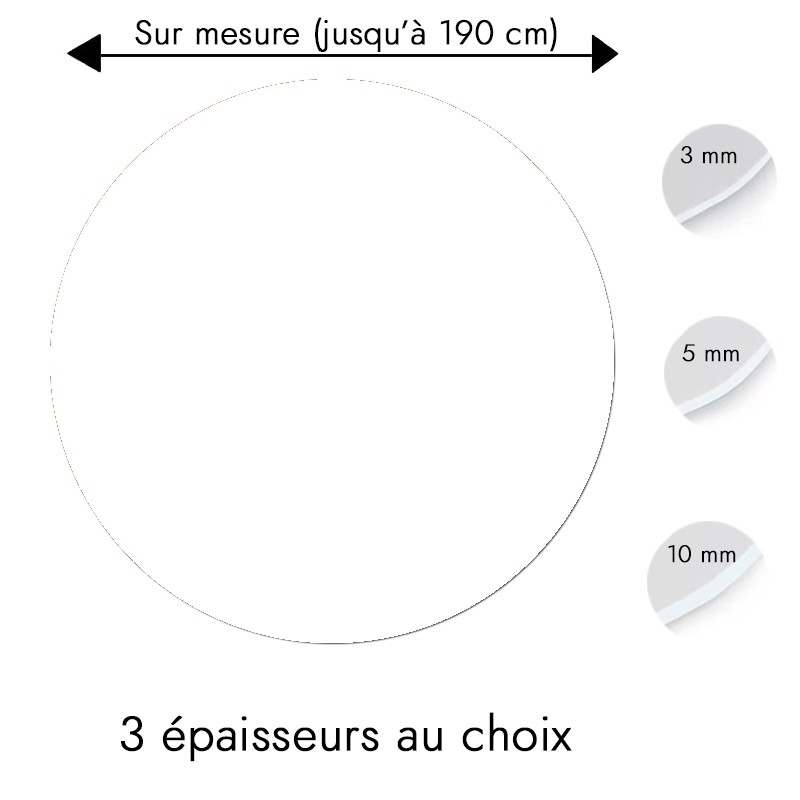 Plaque PVC ronde blanche sur mesure - Signalétique et décoration Plaque PVC ronde blanche sur mesure - Signalétique et décoration