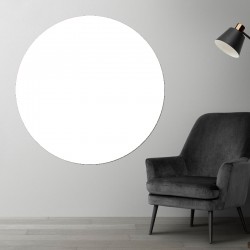 Plaque PVC ronde ﻿blanche sur mesure - Signalétique et décoration