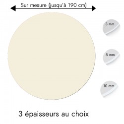 Plaque PVC ronde blanc ivoire sur mesure - Signalétique et décoration