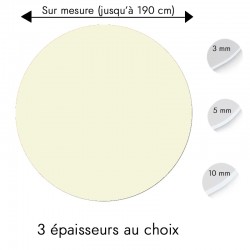 Plaque PVC ronde blanc beige clair sur mesure - Signalétique et décoration