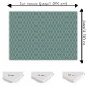 Plaque PVC motif treillis ondulés turquoise